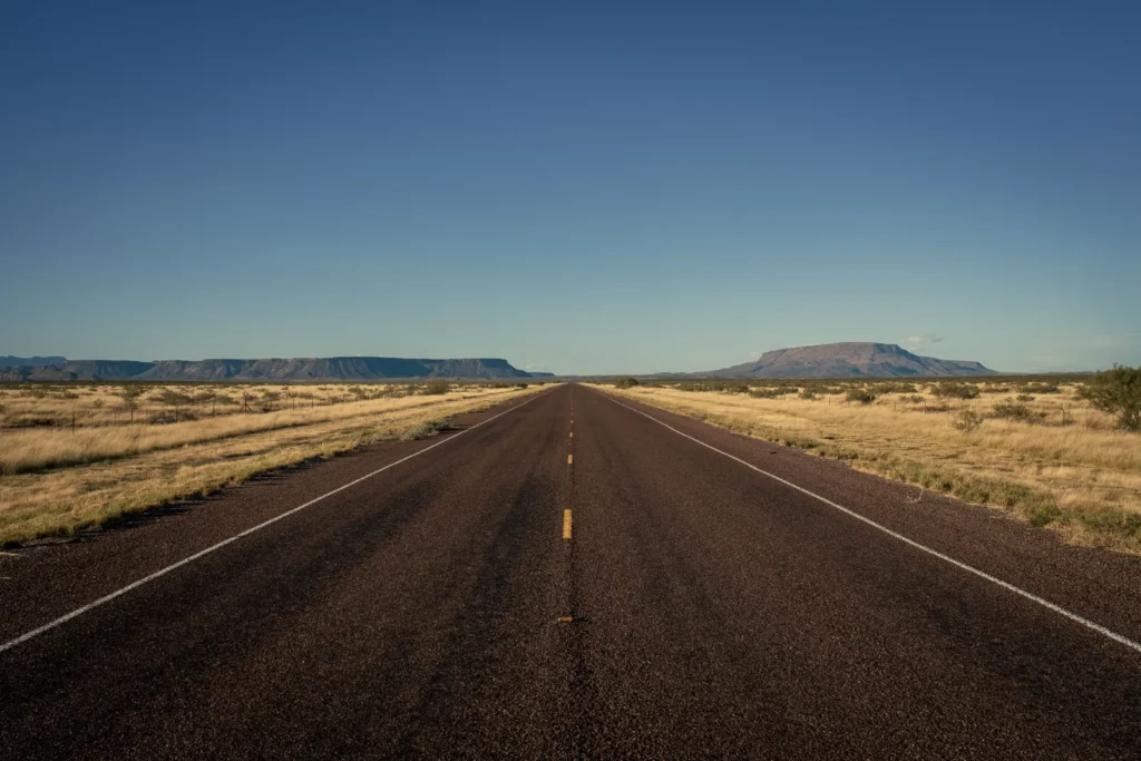 Open highway stretching through the Texas landscape